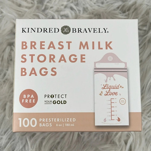 Kindred Bravely Breast Milk Storage Bags BPA Free Pre-Sterilized 6 OZ 100 Count - Picture 3 of 9